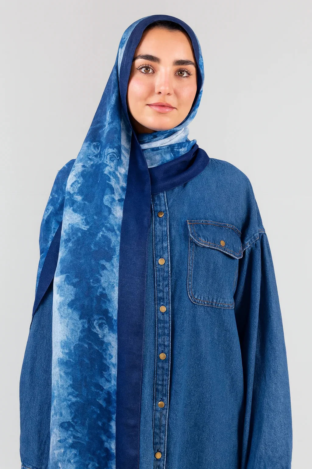 Blue Tye Dye Modal Hijab