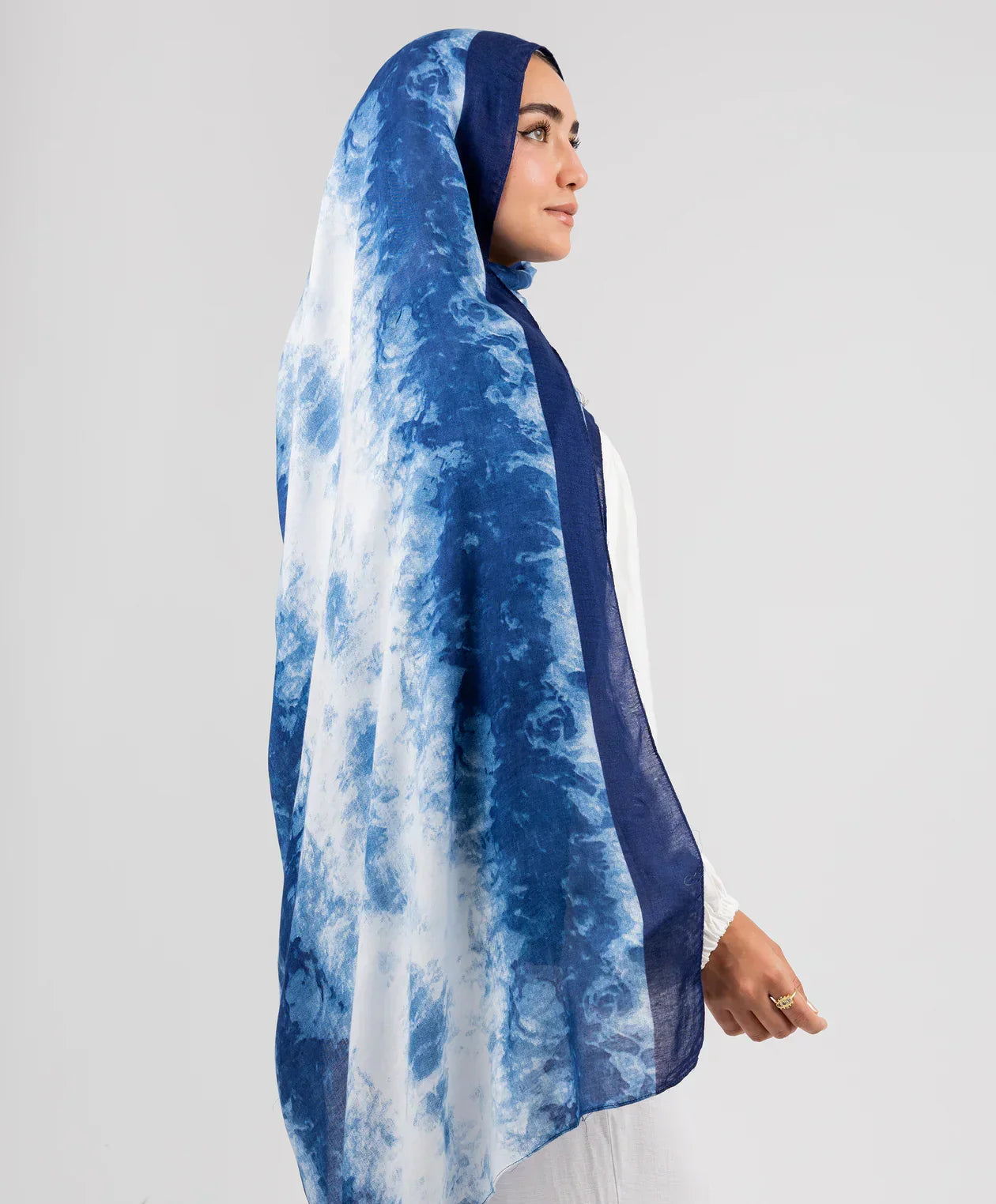 Blue Tye Dye Modal Hijab