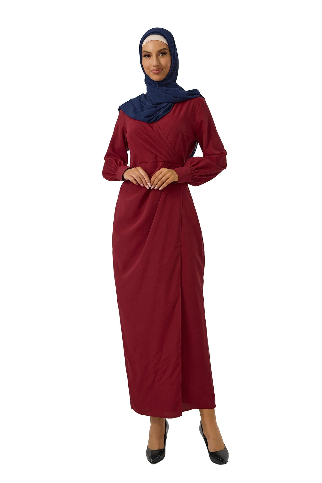 Navy Blue Chiffon Hijab