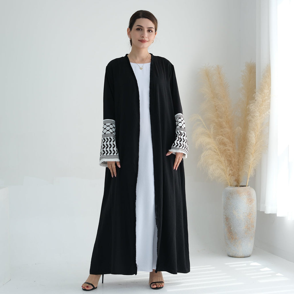 Palestinian Love Open Front Abaya