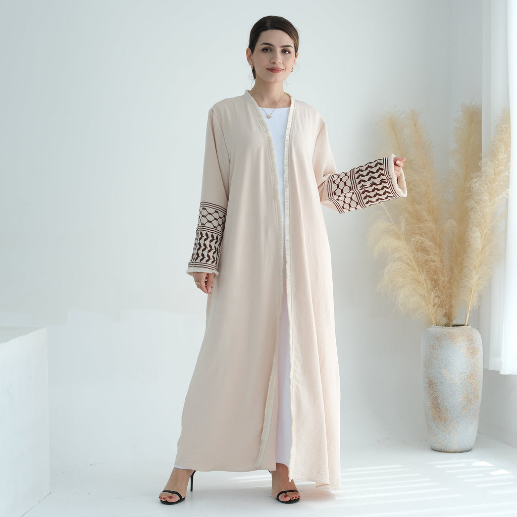 Palestinian Love Open Front Abaya