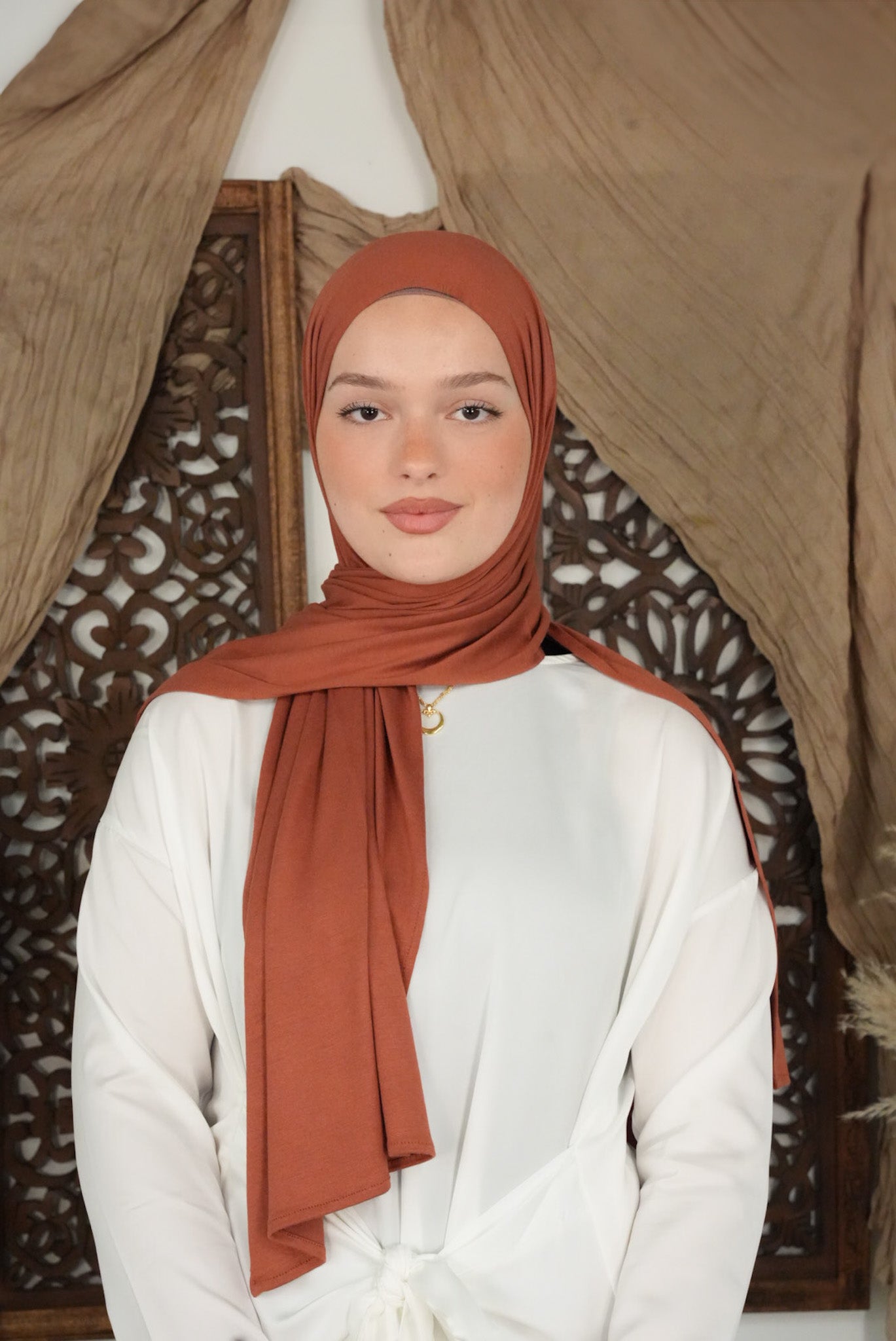 Rusty Brown Jersey Hijab