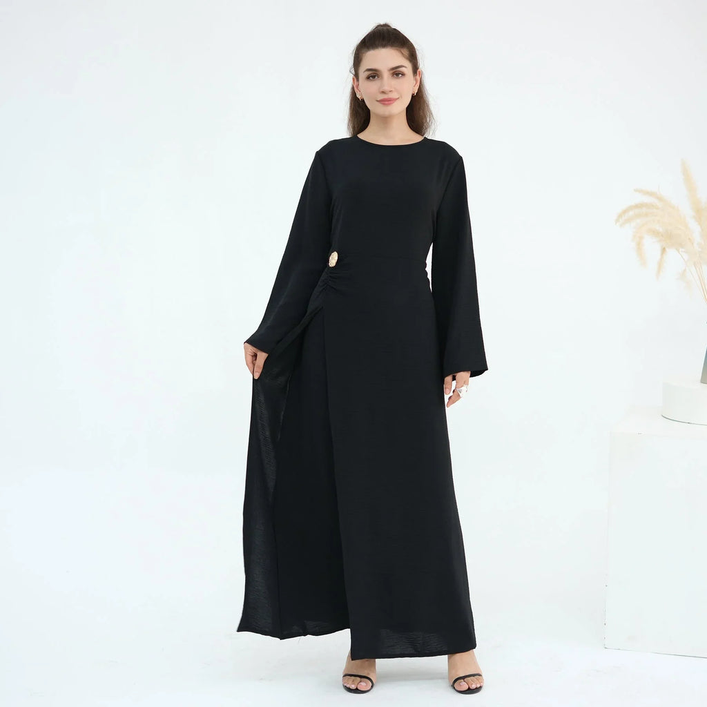Side Ruched Abaya