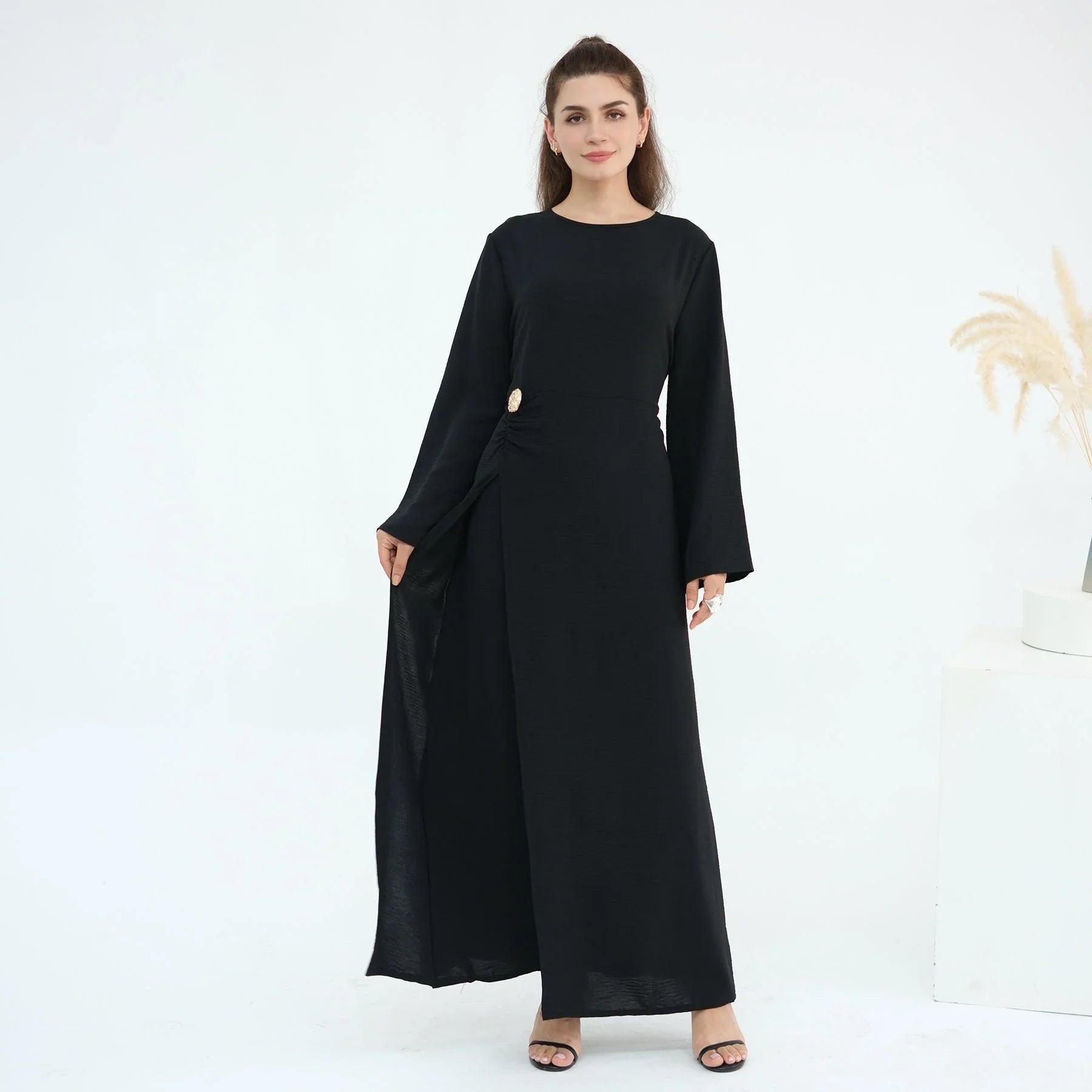 Side Ruched Abaya