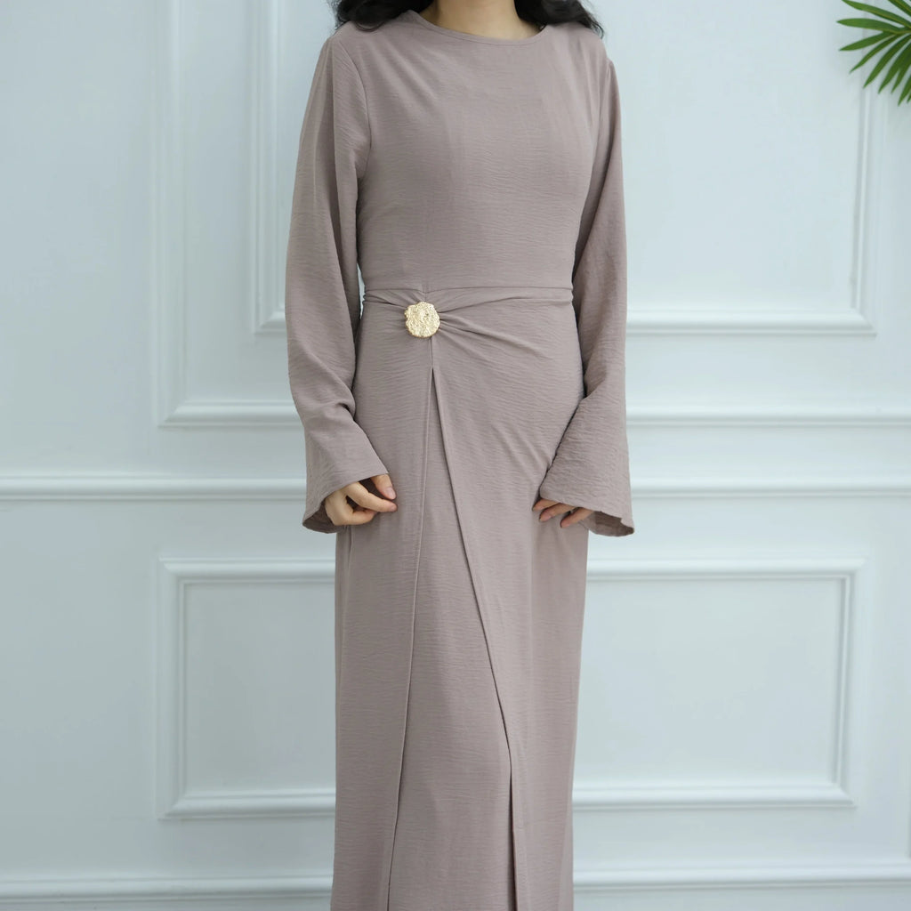 Side Ruched Abaya