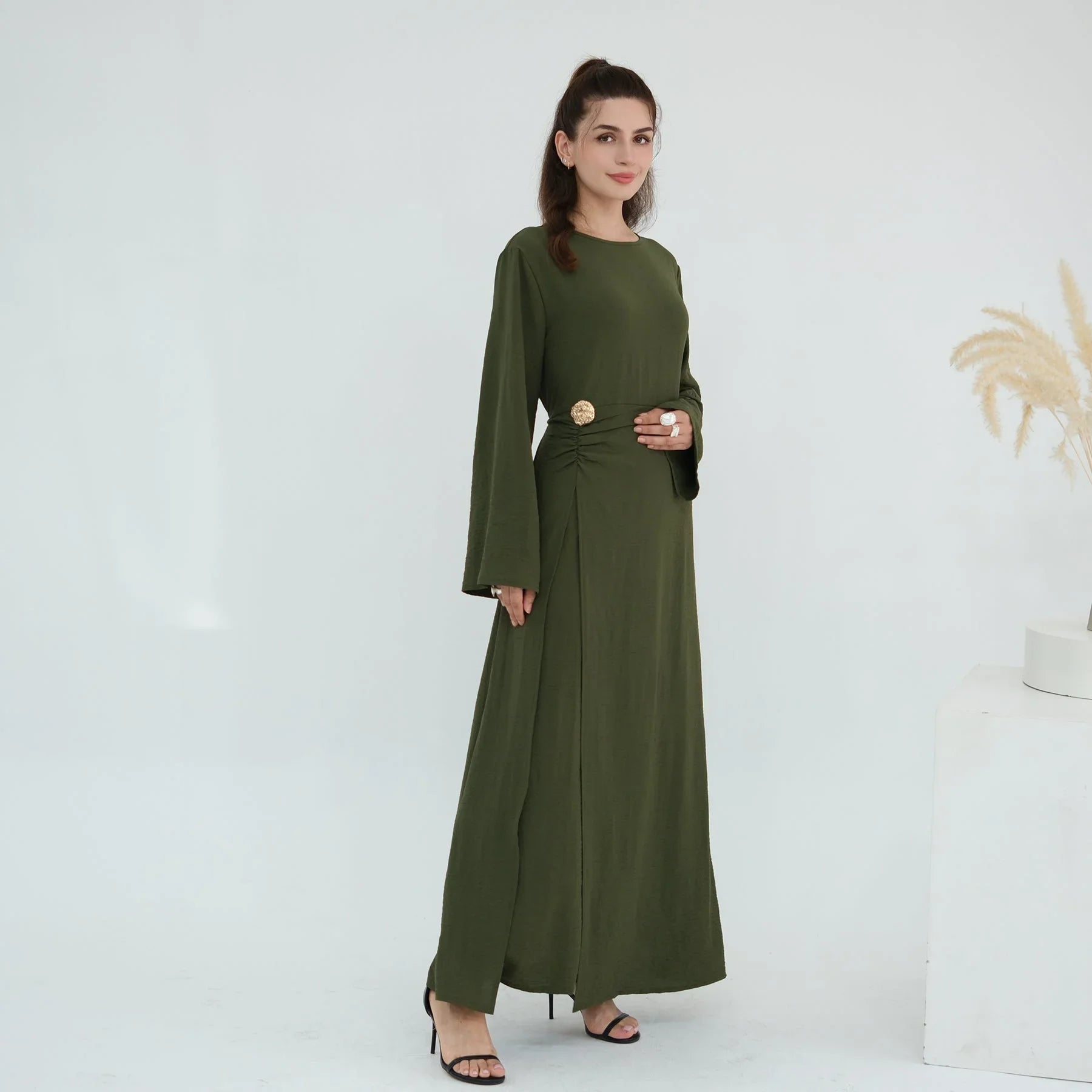 Side Ruched Abaya