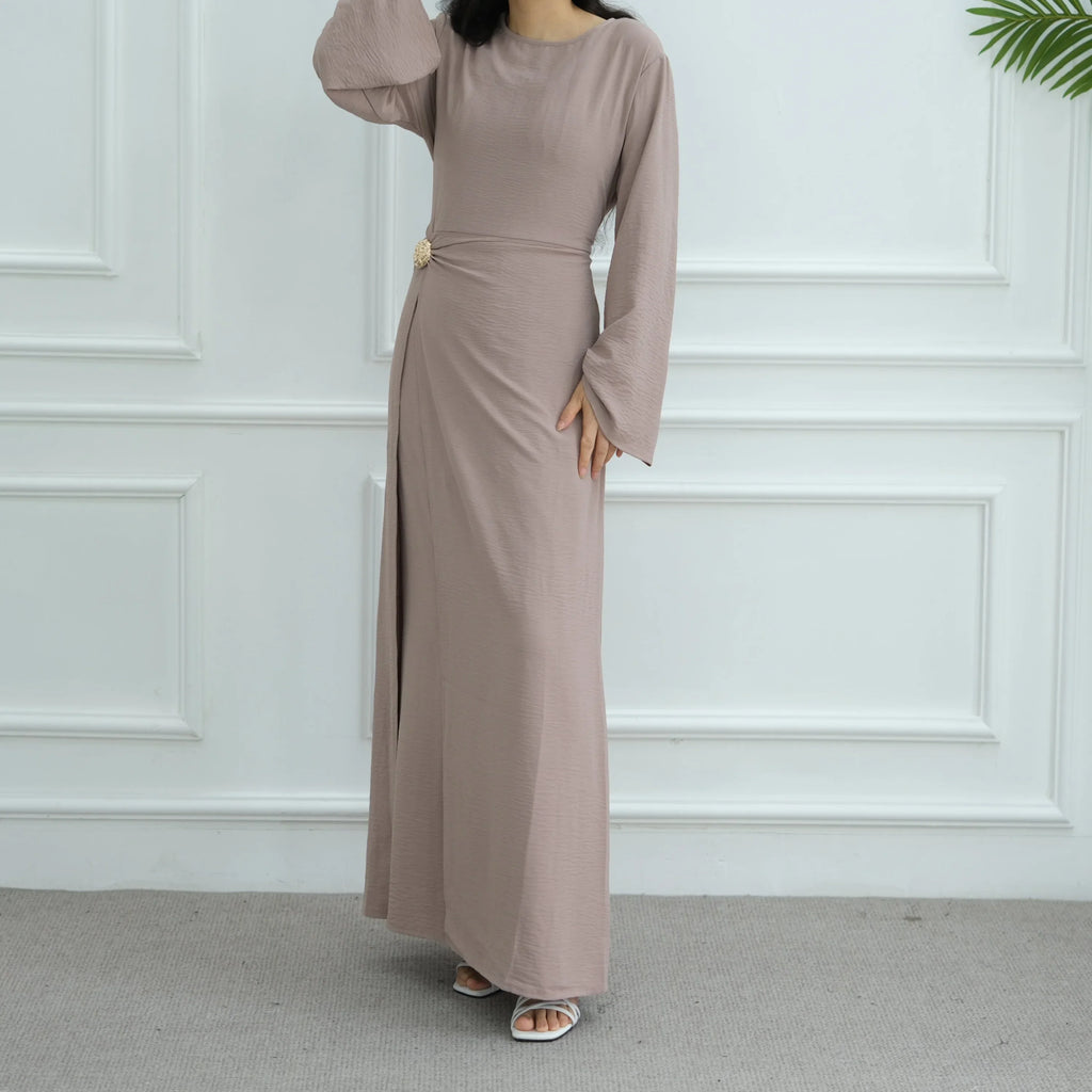 Side Ruched Abaya