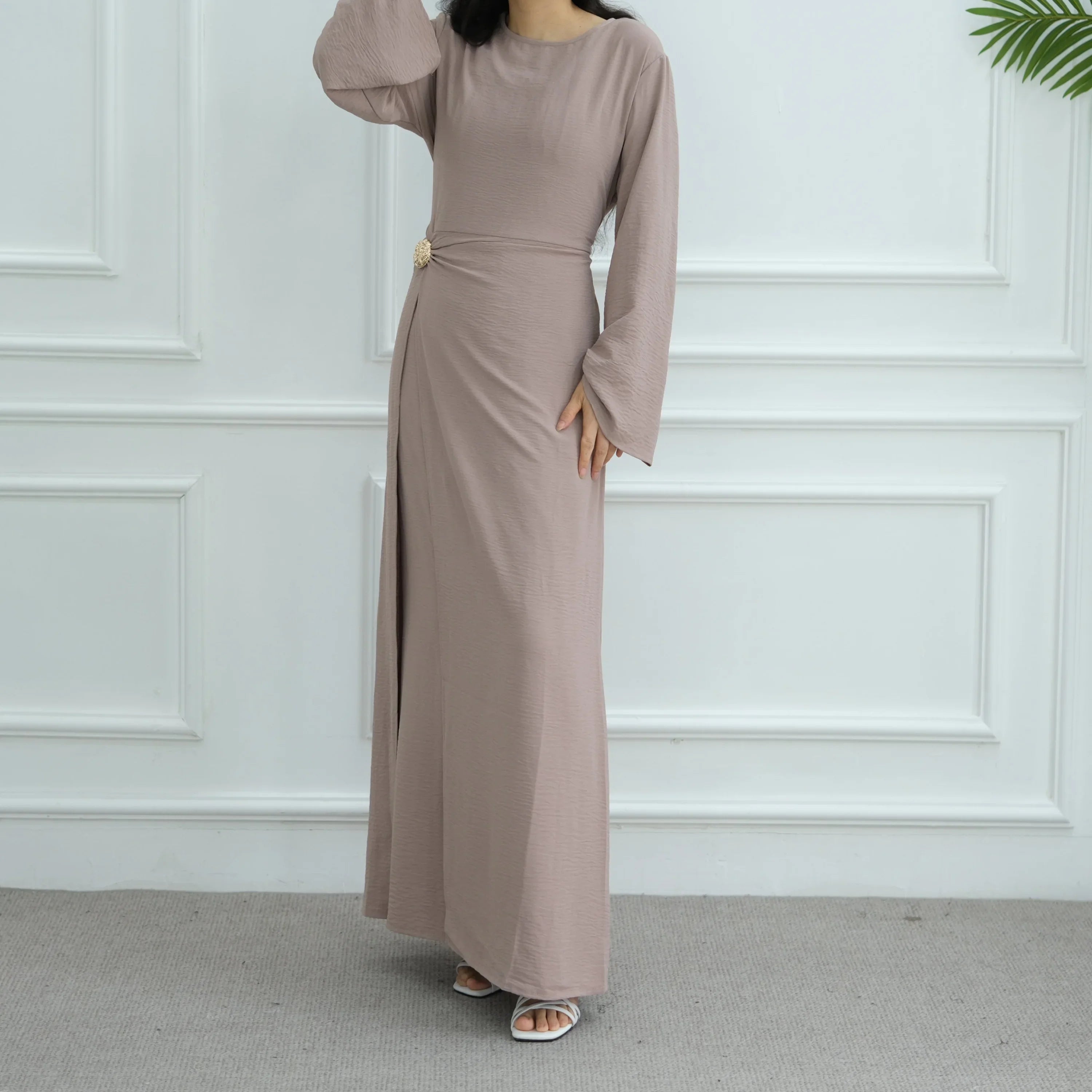 Side Ruched Abaya